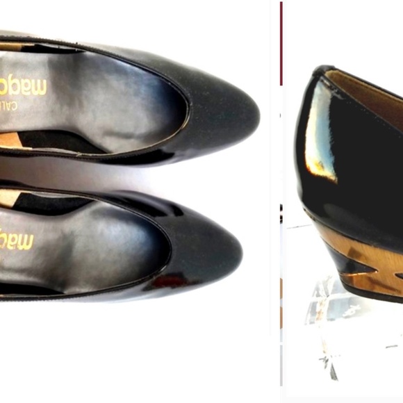 ..Magdesians Designer Metallic Wedge High Heels Shoes Trend Summer 2022 NWT - Picture 9 of 9